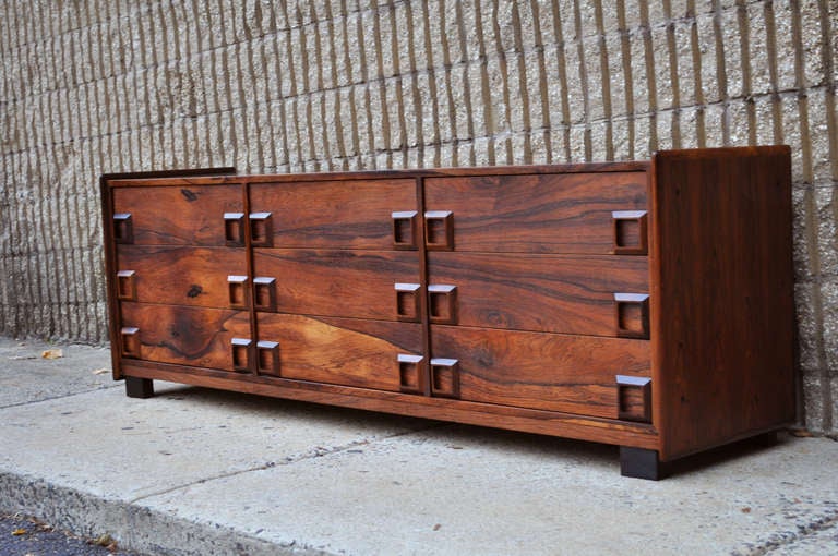 Mid Century Modern Rosewood Dresser or Credenza in Arne Vodder Danish Style 4