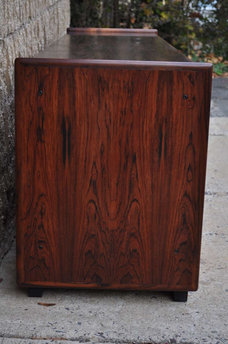Late 20th Century Mid Century Modern Rosewood Dresser or Credenza in Arne Vodder Danish Style