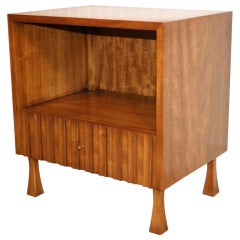 1960's John Widdicomb Sculptural One Drawer Mahogany End Table