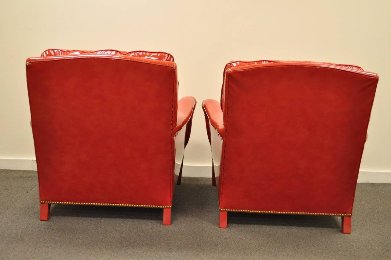 red vinyl chairs