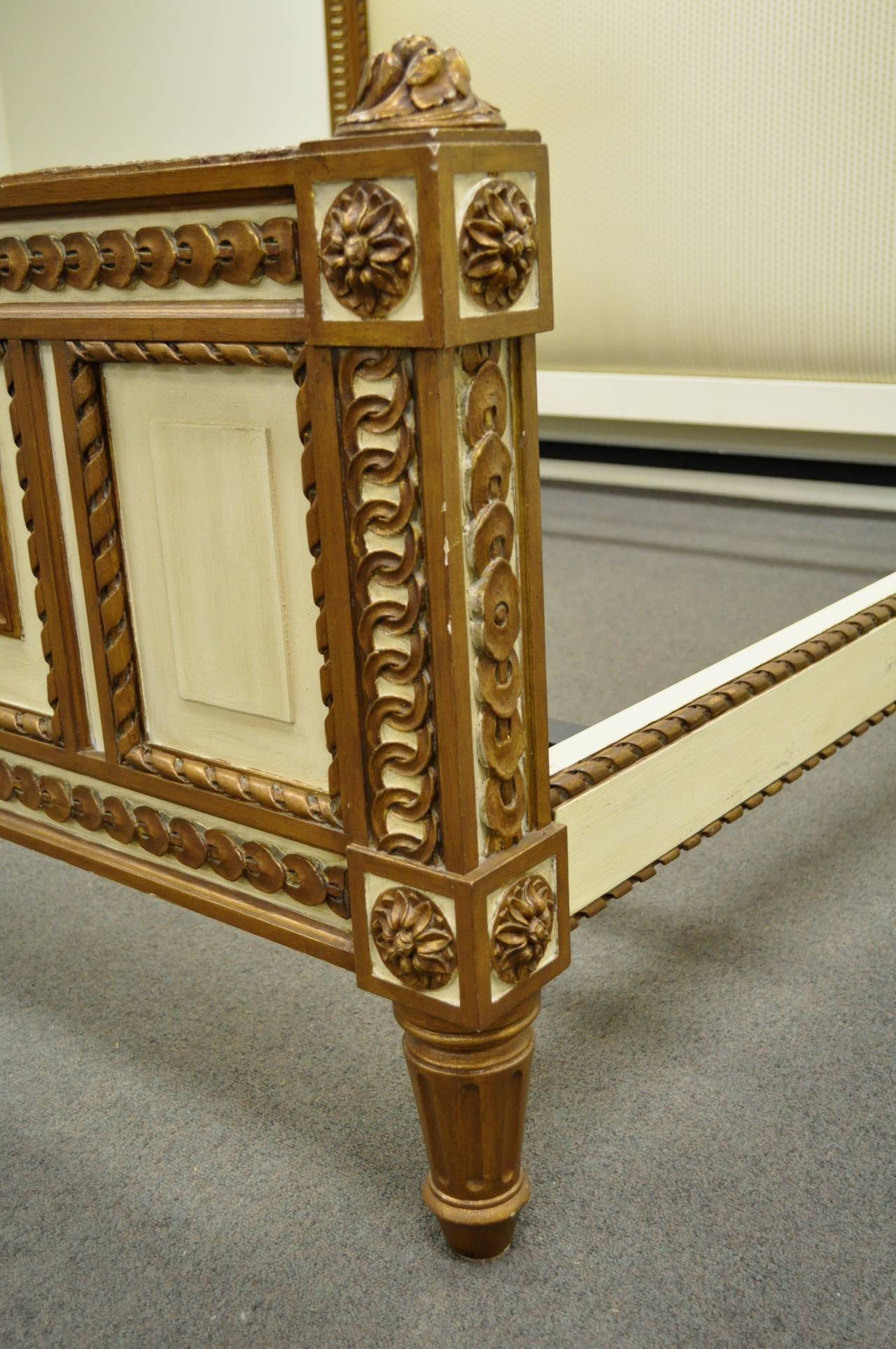 Ralph Lauren Home French Louis XVI Style Carved Giltwood King-Size Bed Frame 2