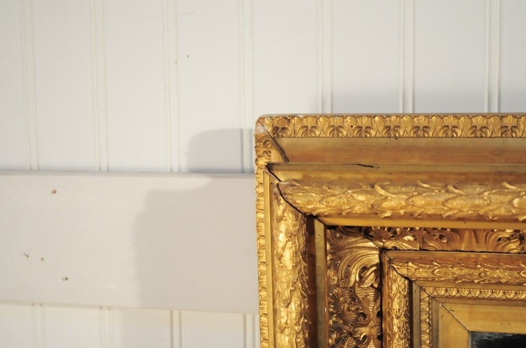 19th C French Gold Gilt Wood Greek Anthemion Wall Mirror 2