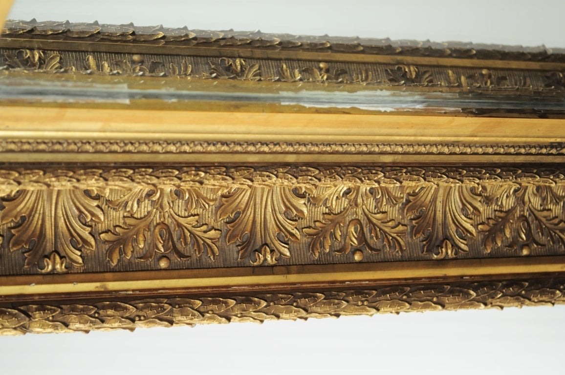 19th C French Gold Gilt Wood Greek Anthemion Wall Mirror 3