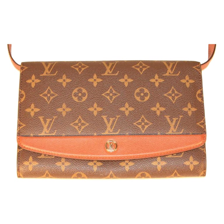 Vintage Louis Vuitton Monogram Clutch Bag w/ Removable Strap at