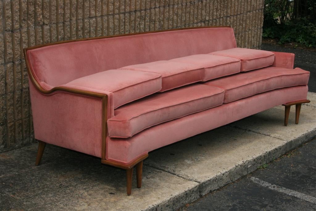 Sculptural Mid Century Modern Sofa after T.H. Robsjohn-Gibbings for Widdicomb 1