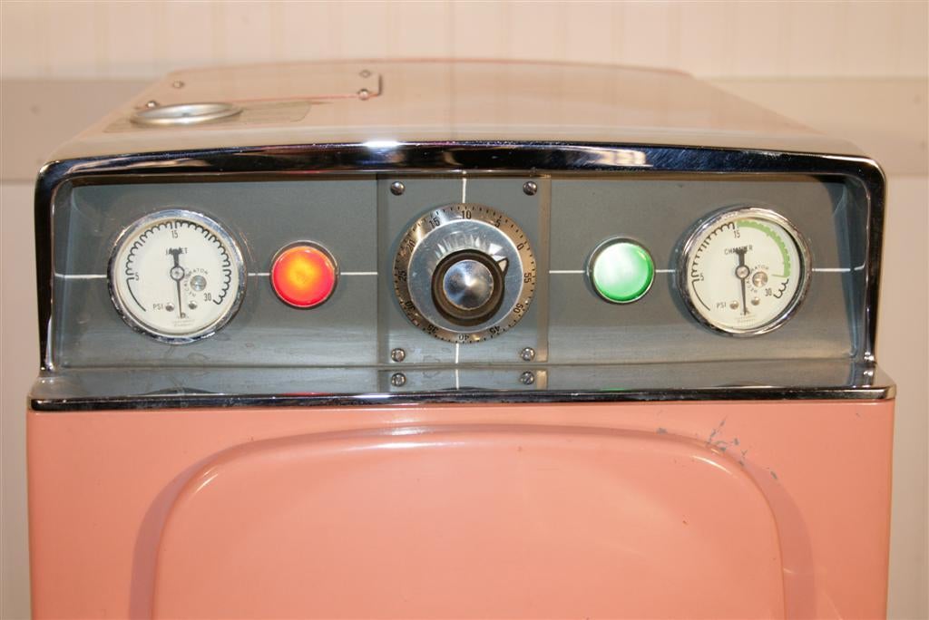 American Pink 1950's Wilmot Castle Autoclave No 999 C Sterilizer on Stand