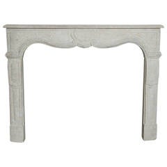 French Louis XV Style Stone Fire Surround