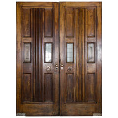 Vintage Art Deco Oak Double Doors