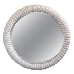 Large Lacquered Round Mirror