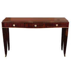 Rosewood and Gilded Console Table by Albert Fournier & Co.