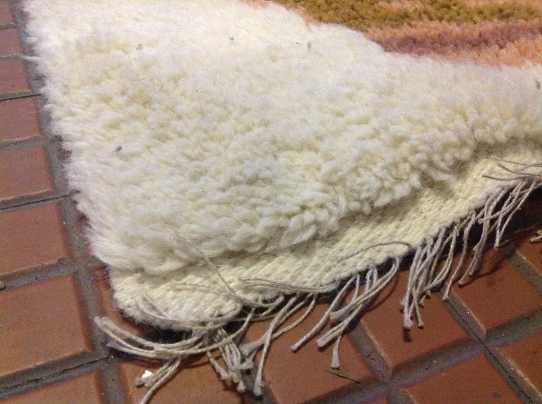 Tapis artistique abstrait noué à la main 1970, parfait Cm 290 x 185