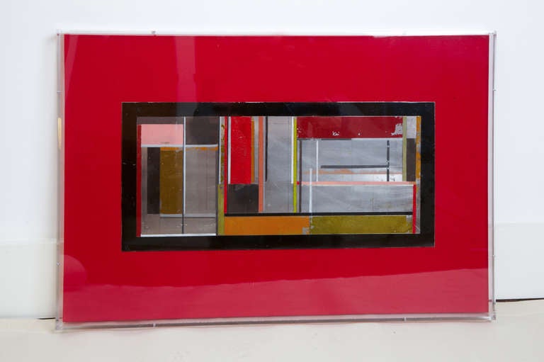 Modern A paii of  De Stijl Art  Neo-Plasticist oil on metal manner of  Ilya Bolotowsky For Sale