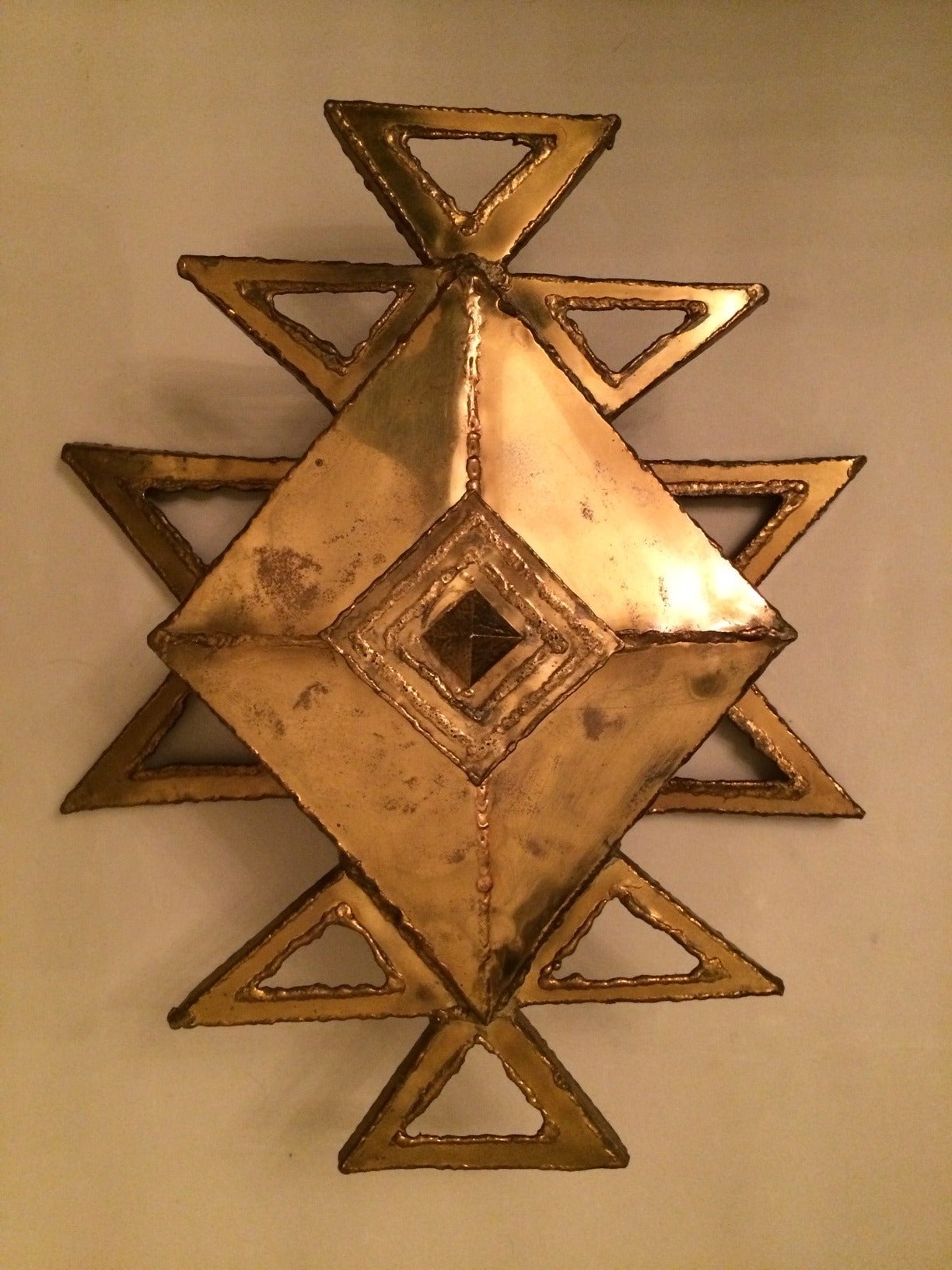 Sculptural Large Sconce by Belgian Artist P. Moerenhout