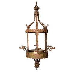 Iron and Brass Six Arm Lantern