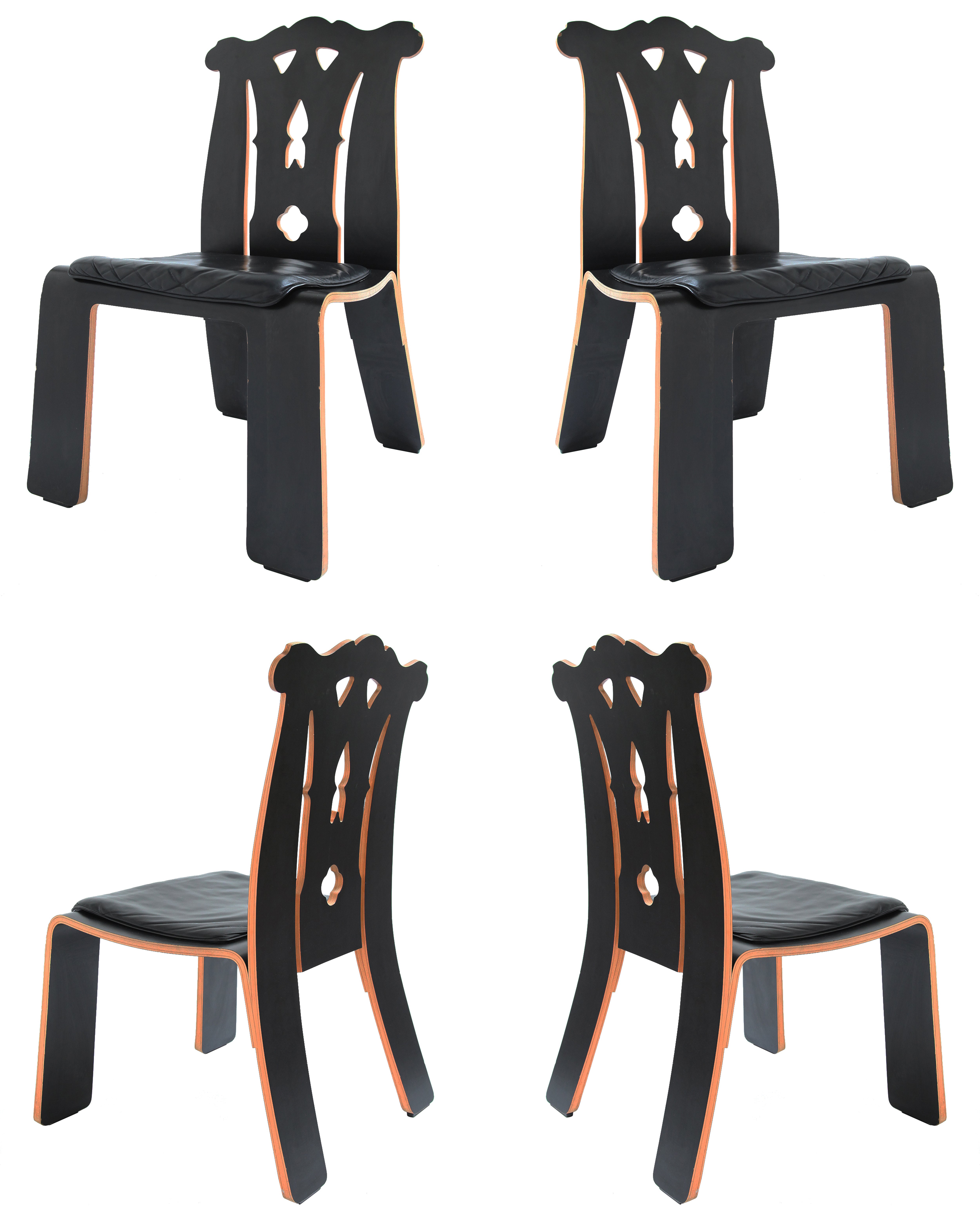Set of 4 Robert Venturi "Chippendale" chairs for Knoll *2 avialable. 2 SOLD