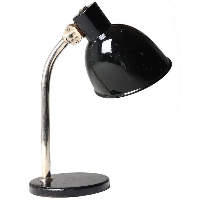 Early Paavo Tynell Table Lamp in Enamel for Taito 1935 For Sale at 1stDibs