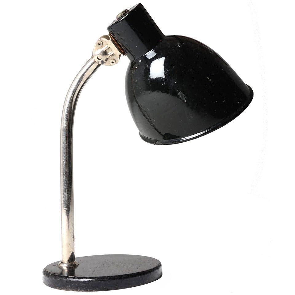 Early Paavo Tynell Table Lamp in Enamel for Taito 1935