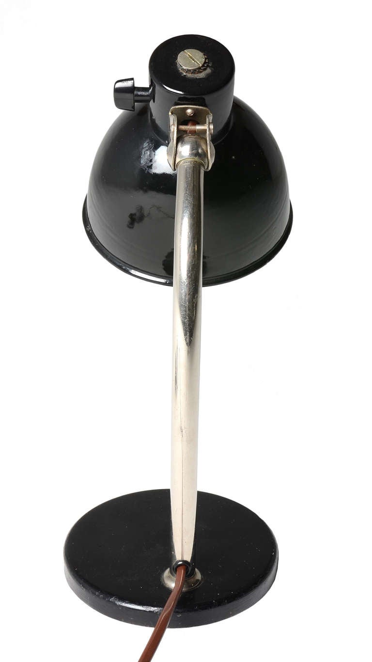 Early Paavo Tynell Table Lamp in Enamel for Taito 1935 In Good Condition For Sale In Toronto, Ontario