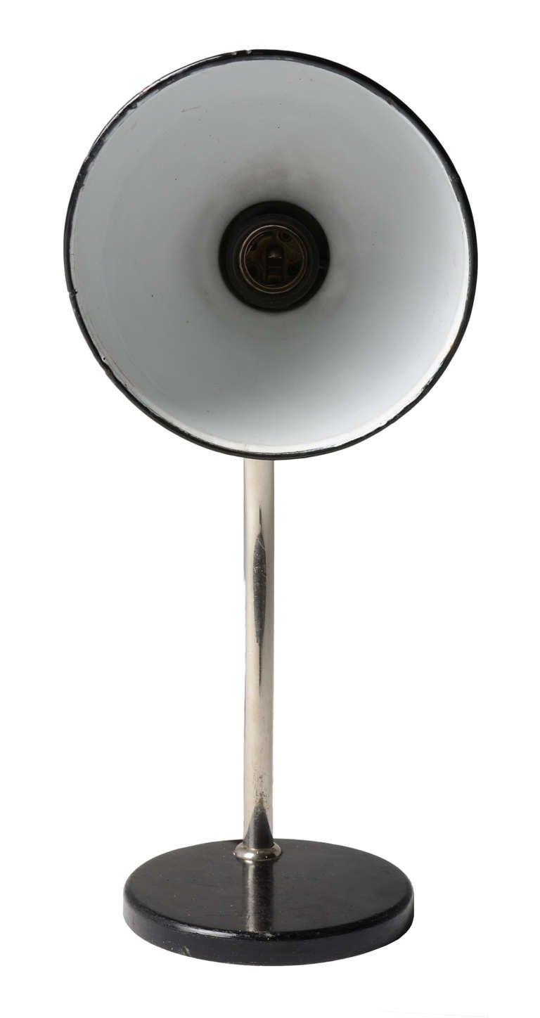 Mid-20th Century Early Paavo Tynell Table Lamp in Enamel for Taito 1935 For Sale