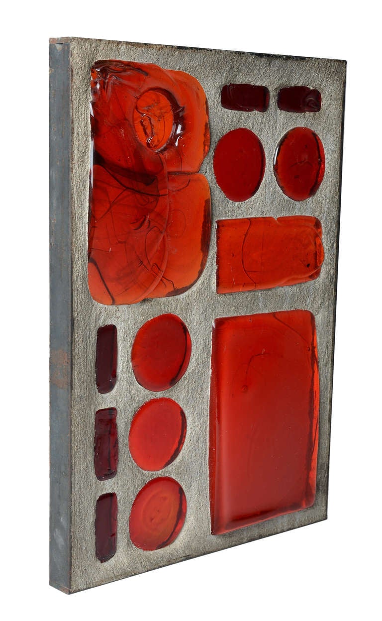 Rare Erik Hoglund Glass and Concrete Sculpture for Boda 1