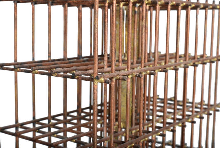 Large Curtis Jere Architectural Brass Rod Sculpture In Good Condition In Toronto, Ontario