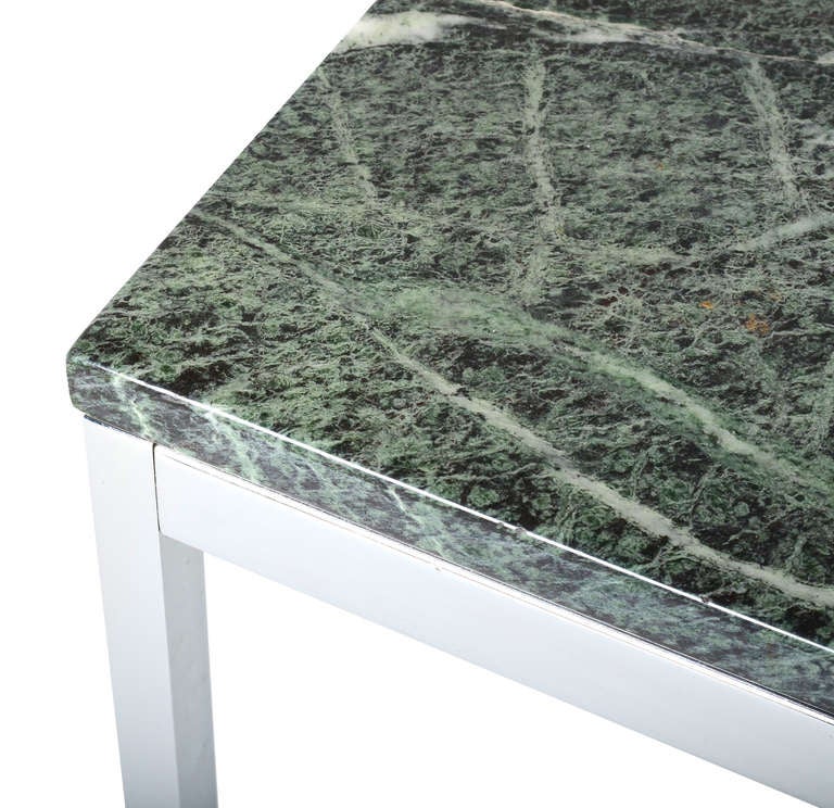 American Rare Florence Knoll Coffee Table with Verde Alpi Marble Top
