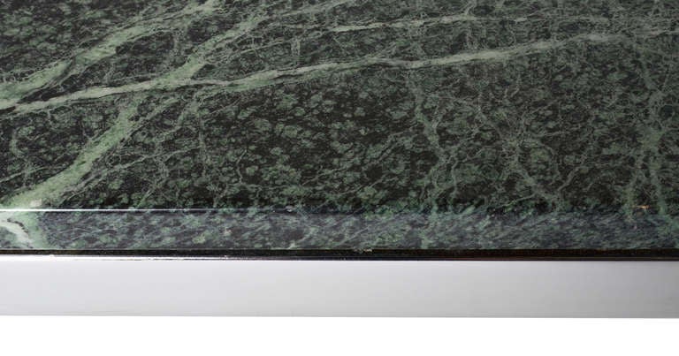 Rare Florence Knoll Coffee Table with Verde Alpi Marble Top In Good Condition In Toronto, Ontario