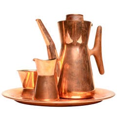 Tapio Wirkkala Copper and Silver Coffee Set