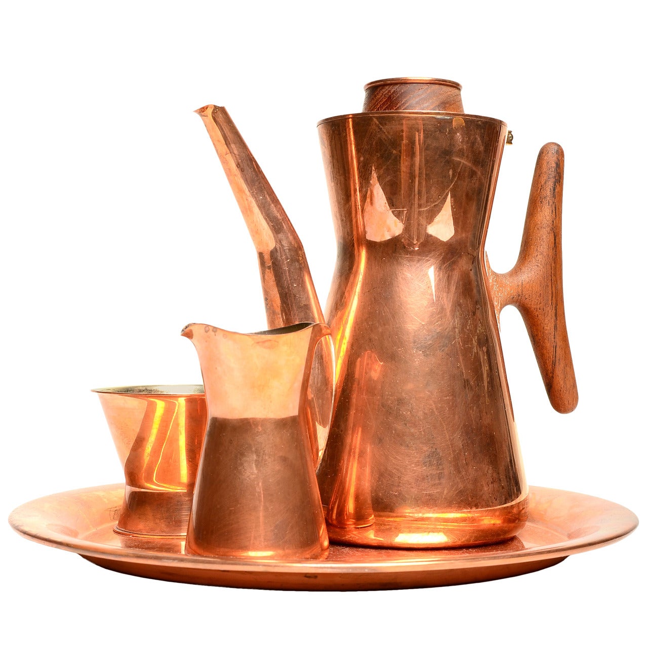 Tapio Wirkkala Copper and Silver Coffee Set For Sale