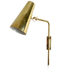 Paavo Tynell Brass Wall Lamp for Idman