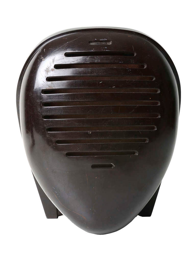 An exceptionally rare Isamu Noguchi Radio Nurse for Zenith ca. 1937.
This beautiful sculptural piece was Noguchi's first major industrial commission.  Functioning as a baby monitor along with the mate , the Guardian Ear, the radio nurse was a