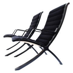 Pair of Peter Hvidt and Orla Mølgaard-Nielsen Ax Lounge Chairs