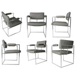 Set of 6 Milo Baughman Armchairs