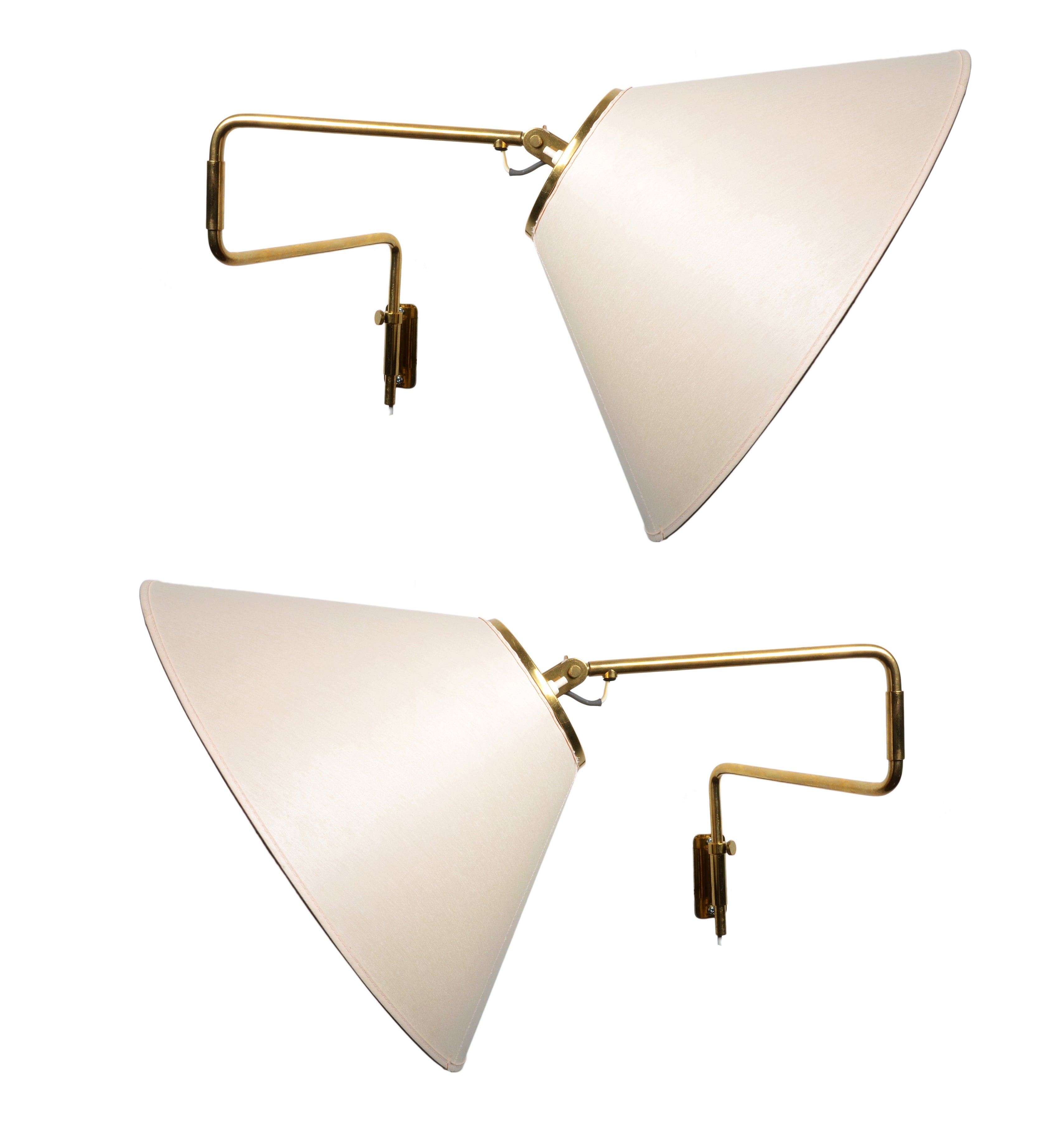 Pair of Paavo Tynell Articulated Wall Lamps