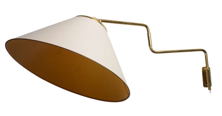 Finnish Pair of Paavo Tynell Articulated Wall Lamps