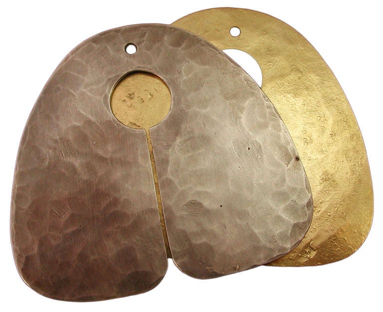 Mid-Century Modern Monumental Harry Bertoia Masterpiece - Solid Gold Gong Pendant