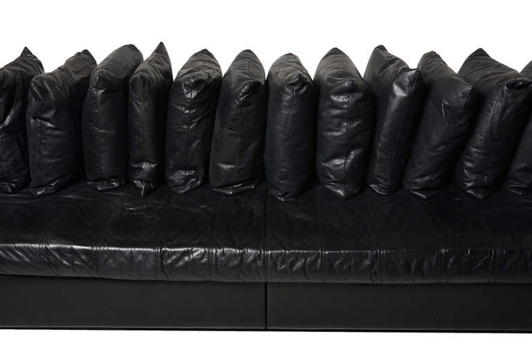 Leather Monumental Joe D'urso Sofa