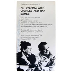 Incredibly rare Ray and Charles Eames autographed ephemera