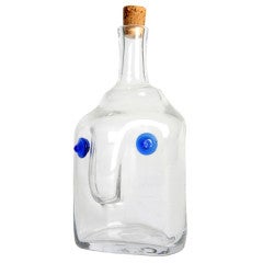 Erik Hoglund blue-eyed "face" vase