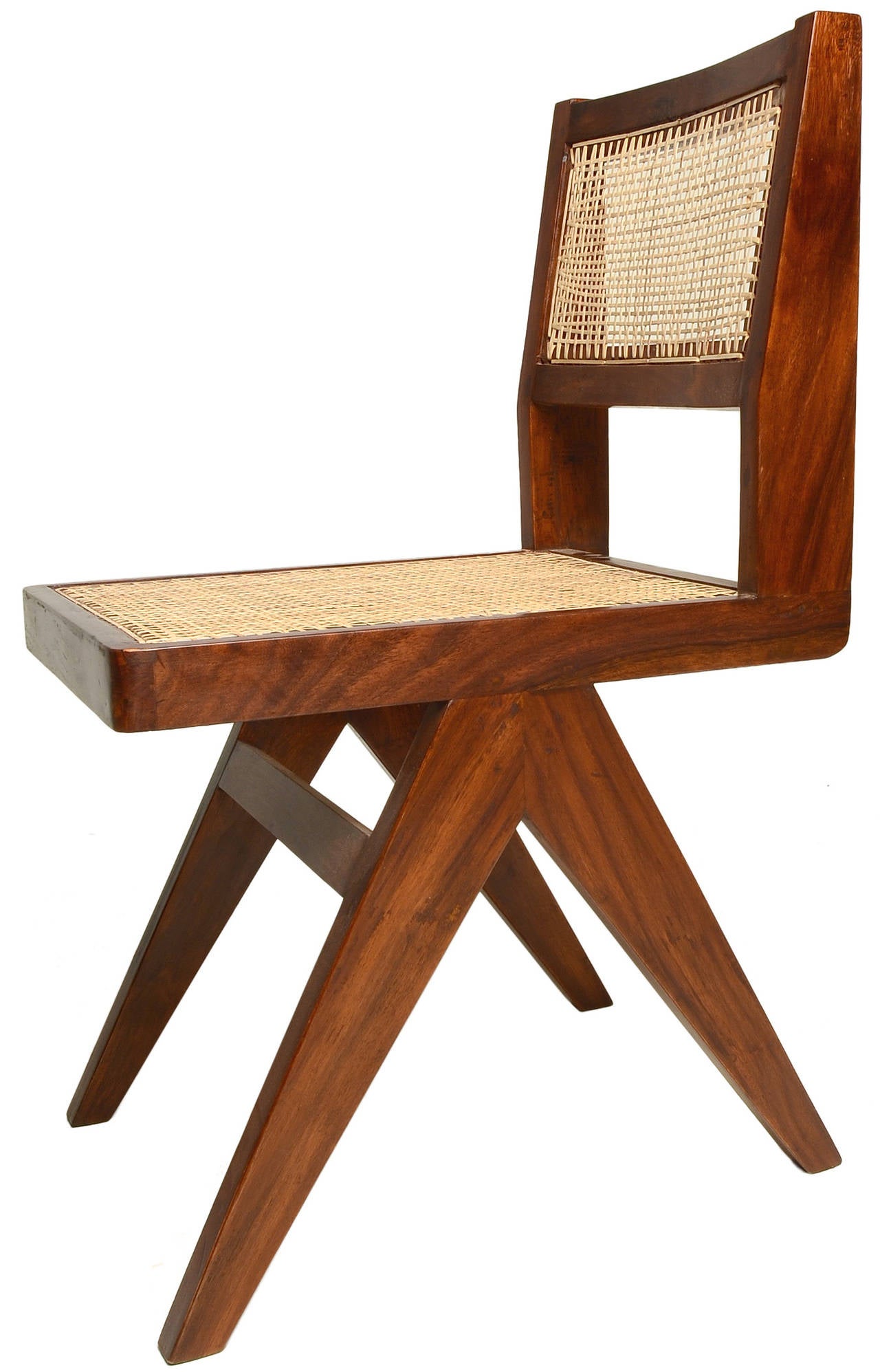 Extraordinary Set Of Ten Pierre Jeanneret Armless Dining Chairs At Indian Extraordinary Set Of Ten Pierre Jeanneret Armless Dining Chairs For