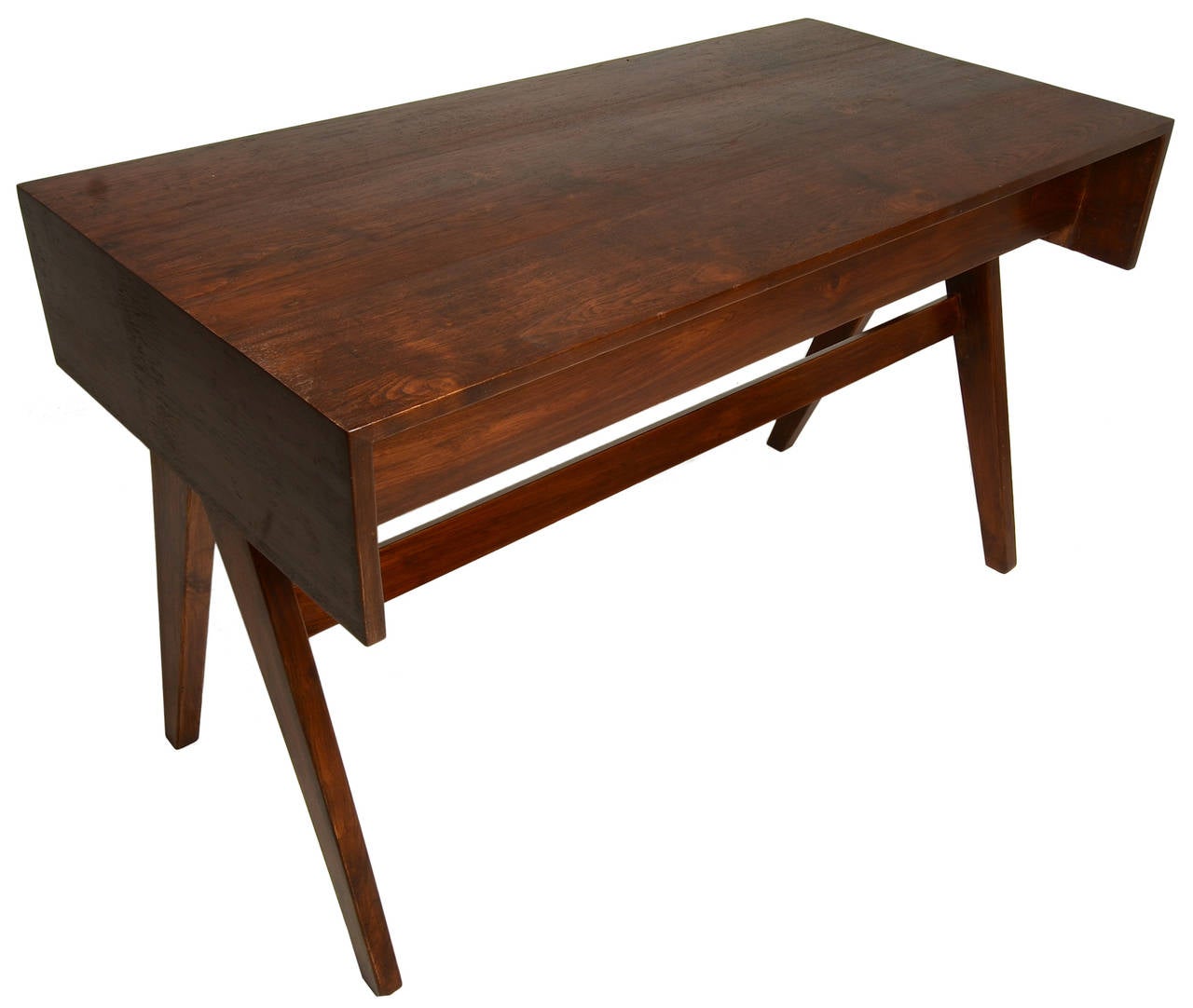 A great example of the small personal Pierre Jeanneret desk designed for the city of Chandigarh in the mid-1950s.
A terrific scale and pure design and form.
Works well as a wide console as well.