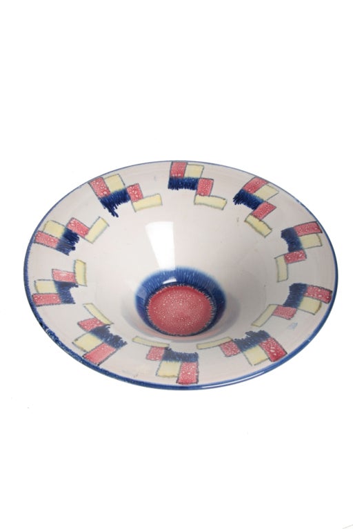 A beautiful glazed pottery bowl by Heymann.