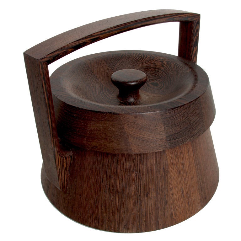 Jens Quistgaard "rare woods" wenge ice bucket for Dansk