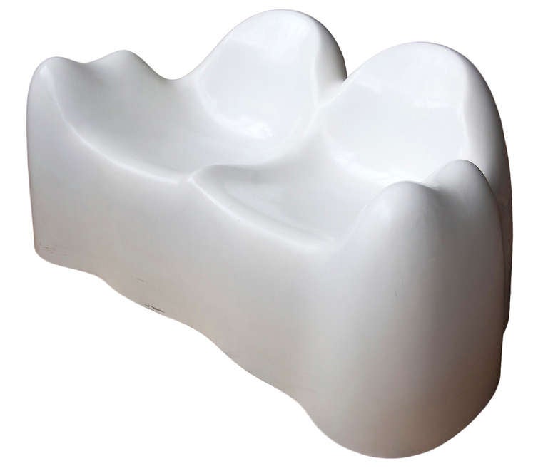 An important piece of design history.
A Molar Group Settee by Wendell Castle ca. 1969.
These settees were only produced for a very short time and were hand made in gel coated, fibreglass reinforced plastic.
A useable sculpture.