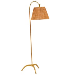 Paavo Tynell Brass Aspenslat Floor Lamp
