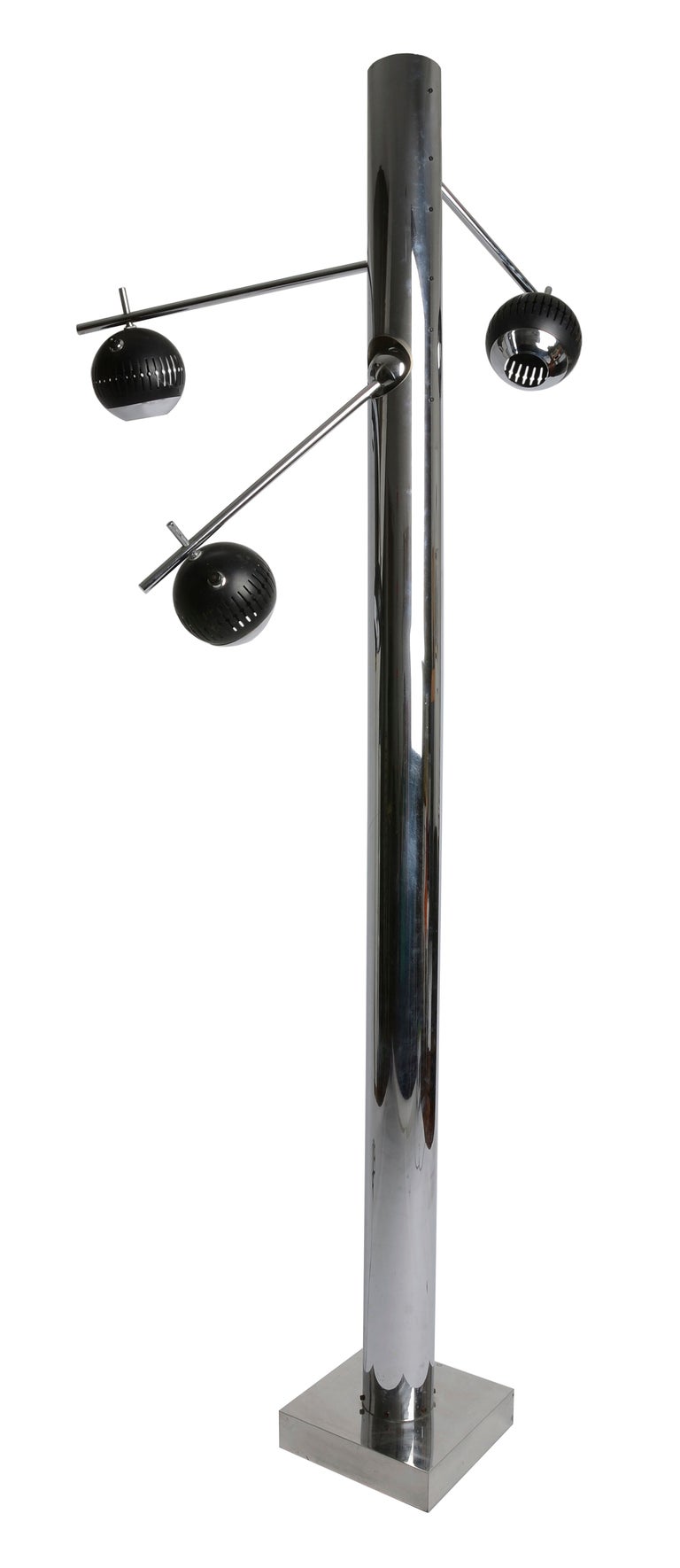 Italian Monumental Angelo Lelli Floor Lamp For Arteluce. For Sale