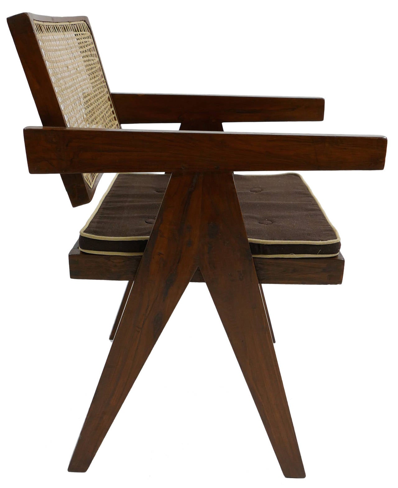 Set of Eight Jeanneret VLeg Chairs from Chandigarh at 1stDibs