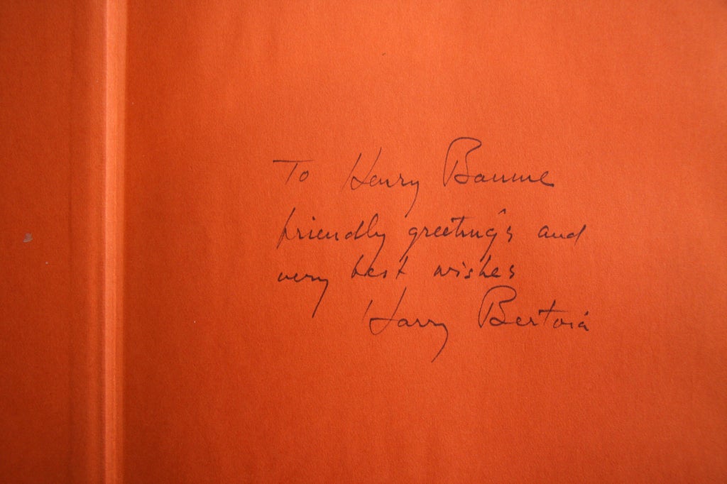 Late 20th Century An inscribed copy of Harry Bertoia's 