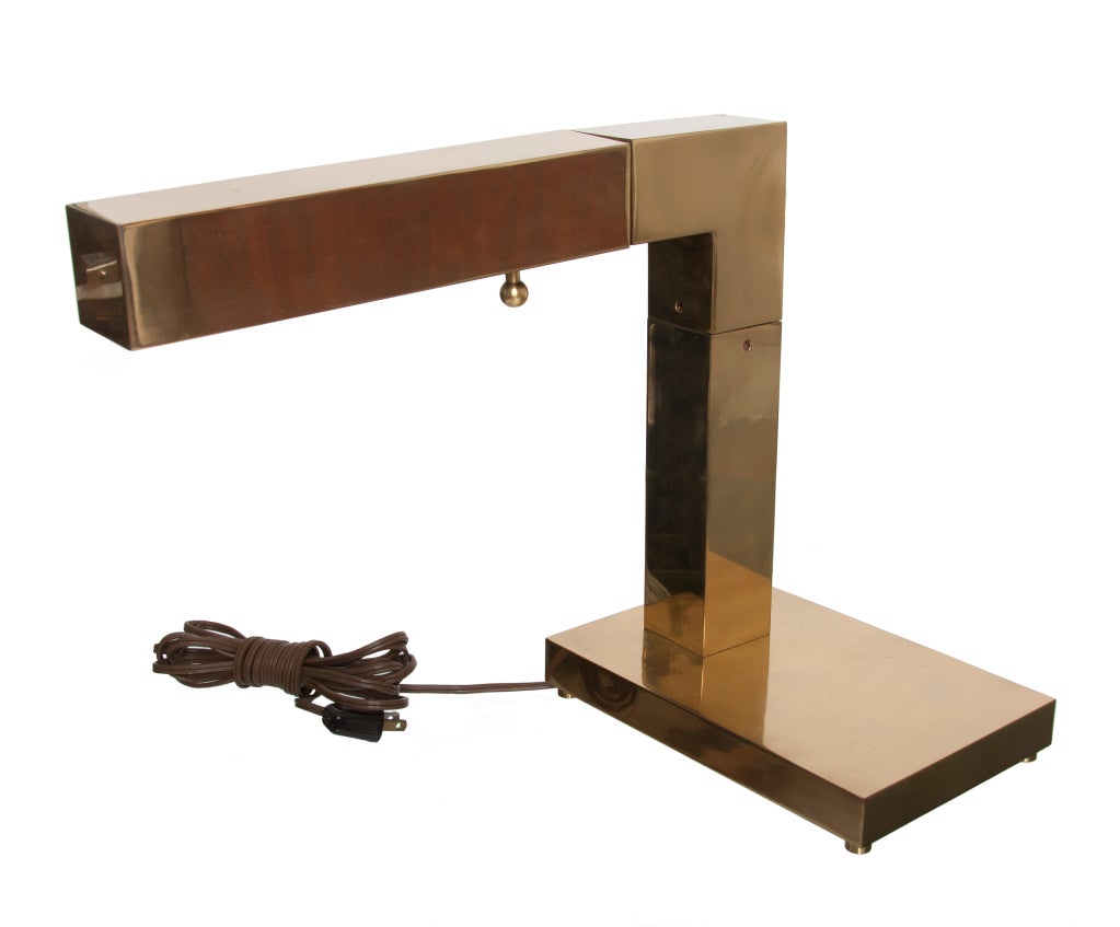 American Chapman Brass adjustable desk lamp.