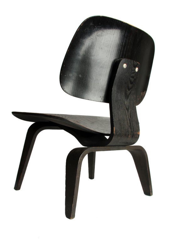 Wood Charles Eames black aniline LCW